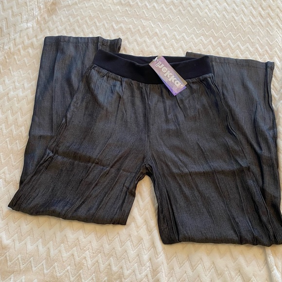 2 pair High waisted elastic waist band Palazzo wide leg yoga or lounge, small - Picture 5 of 6